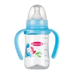 بی بی لند شیشه شیر (شیر خوری) ضد نفخ (آنتی کولیک) فندقی (گرد) دسته دار مناسب نوزادان 0 تا 6 ماه 150 میلی - کد 249 - تصویر 2