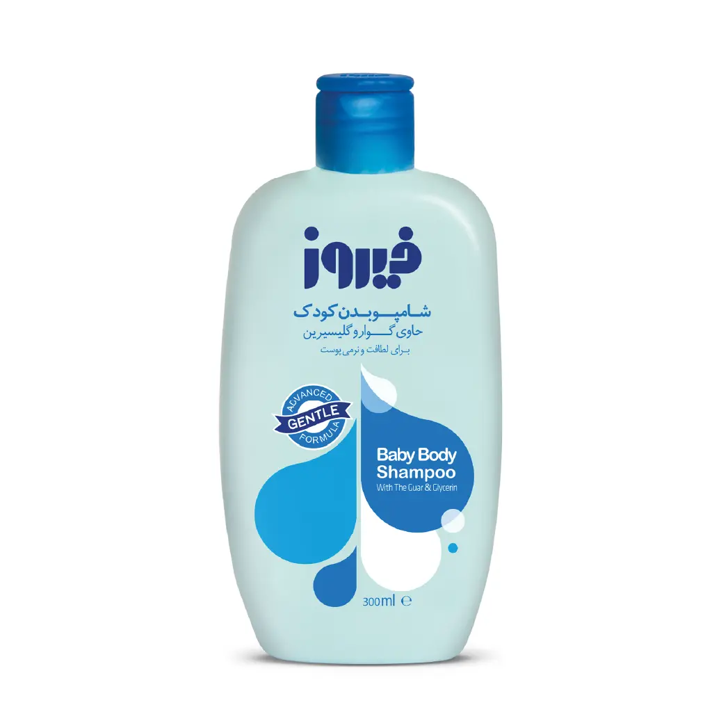 BODY BLUE-01 فیروز شامپو بدن کودک آبی حاوی گوار و گلیسیرین 300 میلی لیتر - تصویر 1