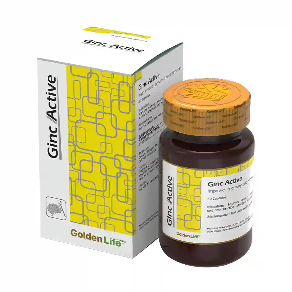 GINC-ACTIVE گلدن لایف قرص جینک اکتیو 30 عددی - تصویر 1