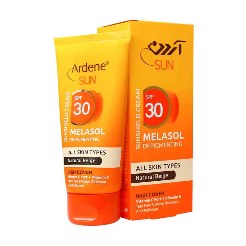 MELASOL 30-01 آردن کرم ضد آفتاب ملاسول SPF 30 بژ طبیعی با خاصیت ضد لک مناسب انواع پوست 50 گرمی - تصویر 1
